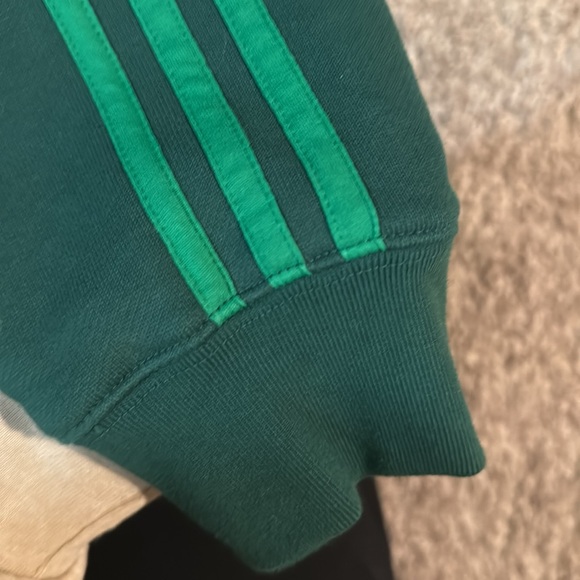 Adidas Originals Dark Green Ruffle Oversized Hoodie, Size S - Picture 7 of 8